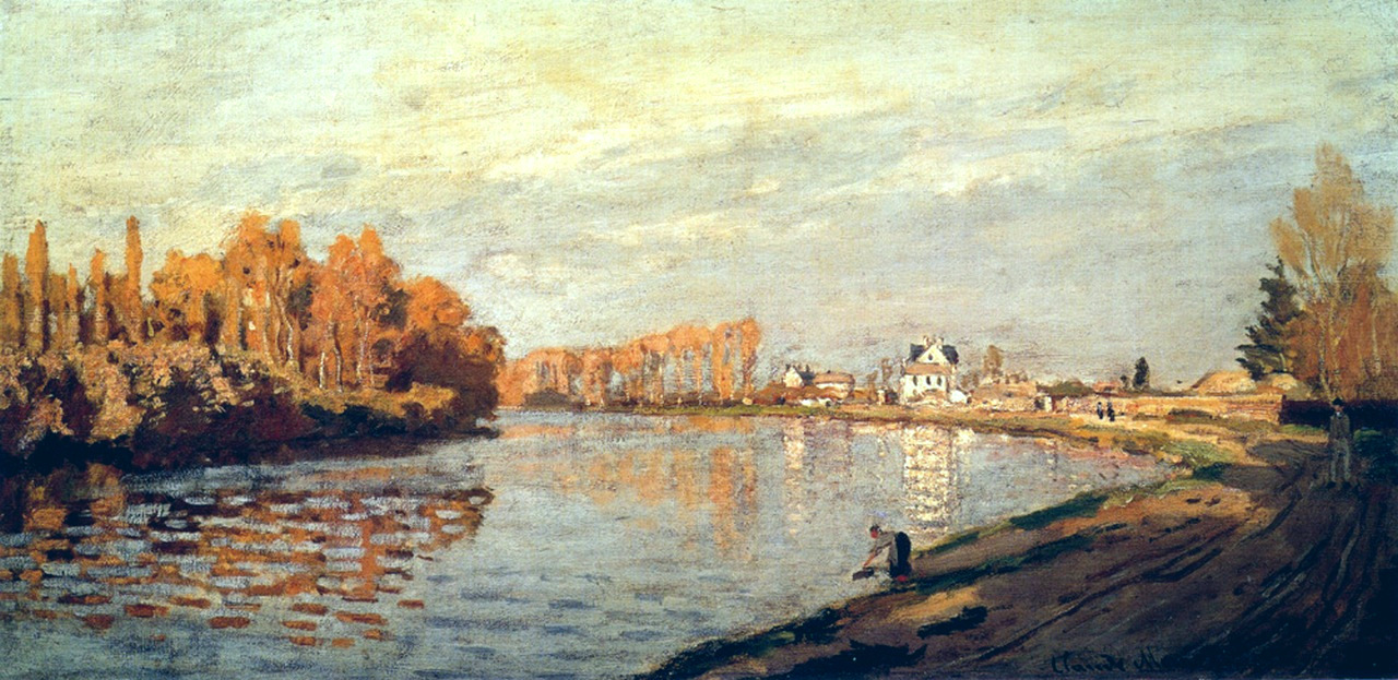 The Seine near Bougival, 1872 - Claude Monet Paintings